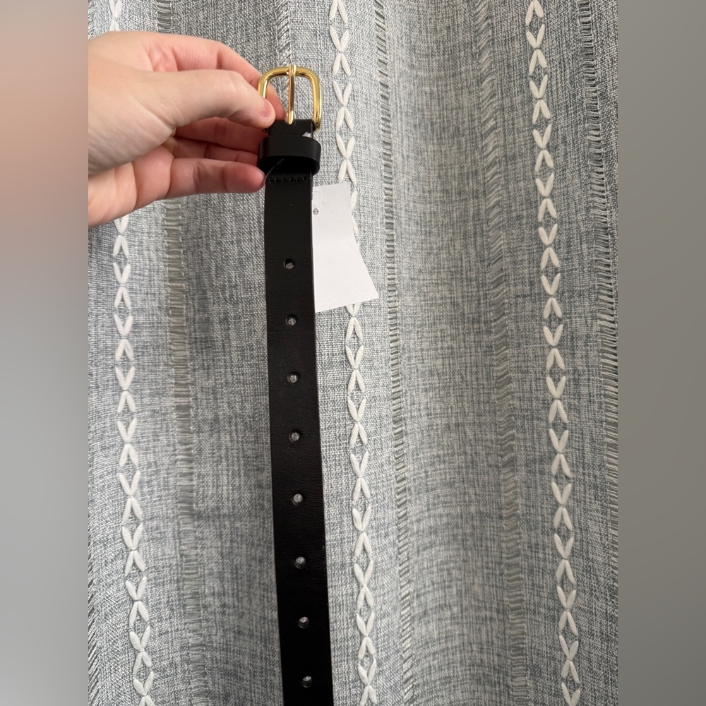 J. Crew Black and Gold Belt